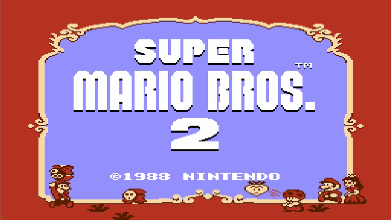 Super Mario Bros. 2 (1988) Full Game Walkthrough [NES]