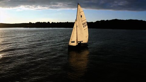 Sail on the water sunset waves romance