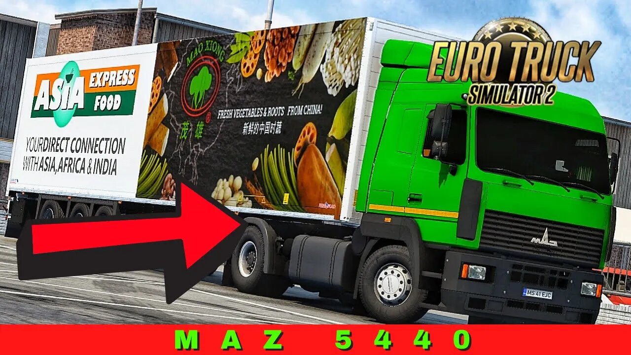 MAZ 5440 HARD PULLING a semitrailer with SAWDUST PANELS | Euro Truck Simulator 2 Gameplay