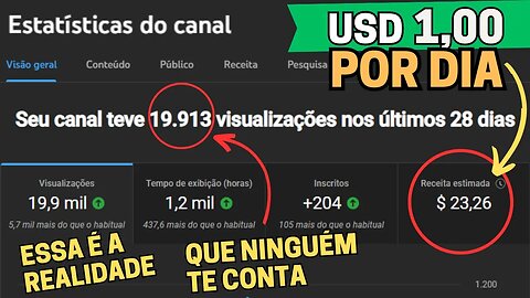 A Triste Realidade: QUANTO GANHA UM CANAL PEQUENO COM POUCAS VISUALIZAÇÕES