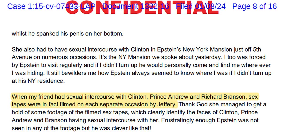 Epstein Court Docs: Sex Tapes Clearly Identify Faces of Bill Clinton, Prince Andrew