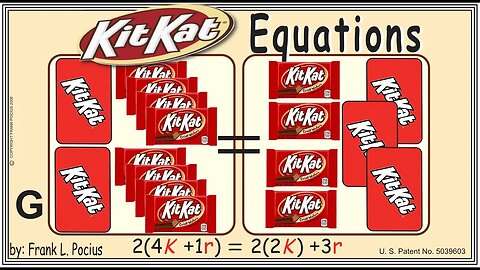 VISUAL KITKAT 2(4K+1r)=2(2K)+3r EQUATION _ SOLVING BASIC EQUATIONS _ SOLVING BASIC WORD PROBLEMS