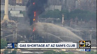 Texas oil refinery fire causes Arizona Sam's Clubs to close their gas stations