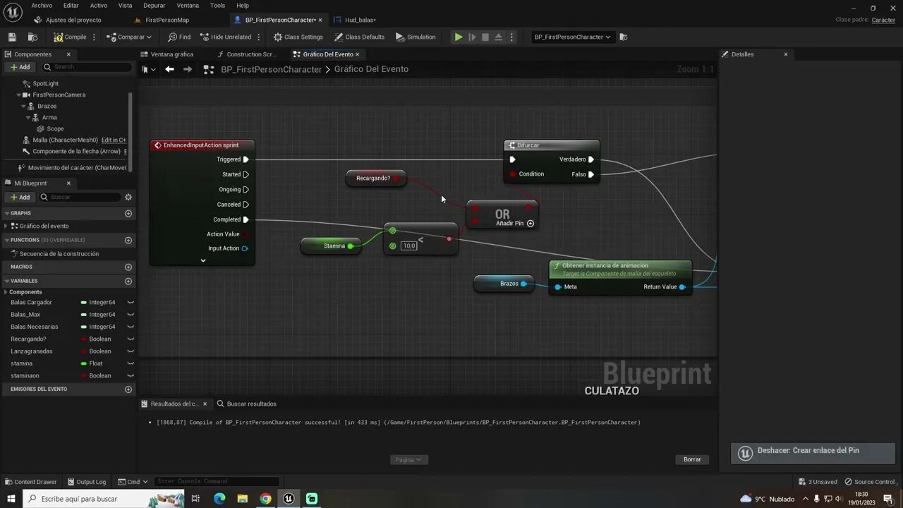 Cómo hacer Sprint con barra de estamina - Unreal Engine 5.1