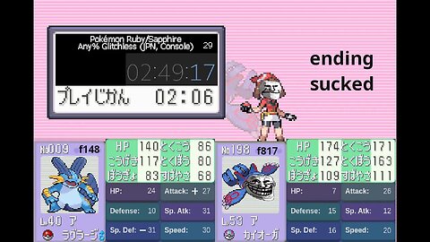 [Abridged] (PR) Pokemon Sapphire (J) Glitchless -- 2:49:17