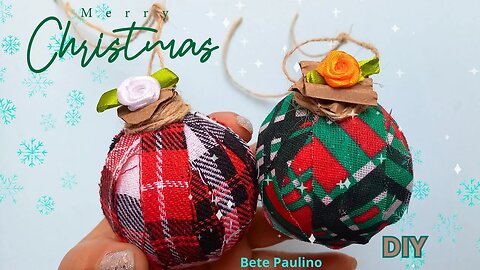 DIY-BOLA DE NATAL/REPAGINANDO AS BOLAS DA ÁRVORE DE NATAL/CHRISTMAS BALL