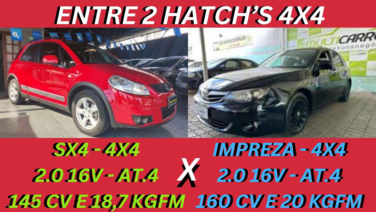 ENTRE 2 CARROS - SUZUKI SX4 X SUBARU IMPREZA - SEGURO PARA QUEM TEM POUCA HABILIDADE NO VOLANTE