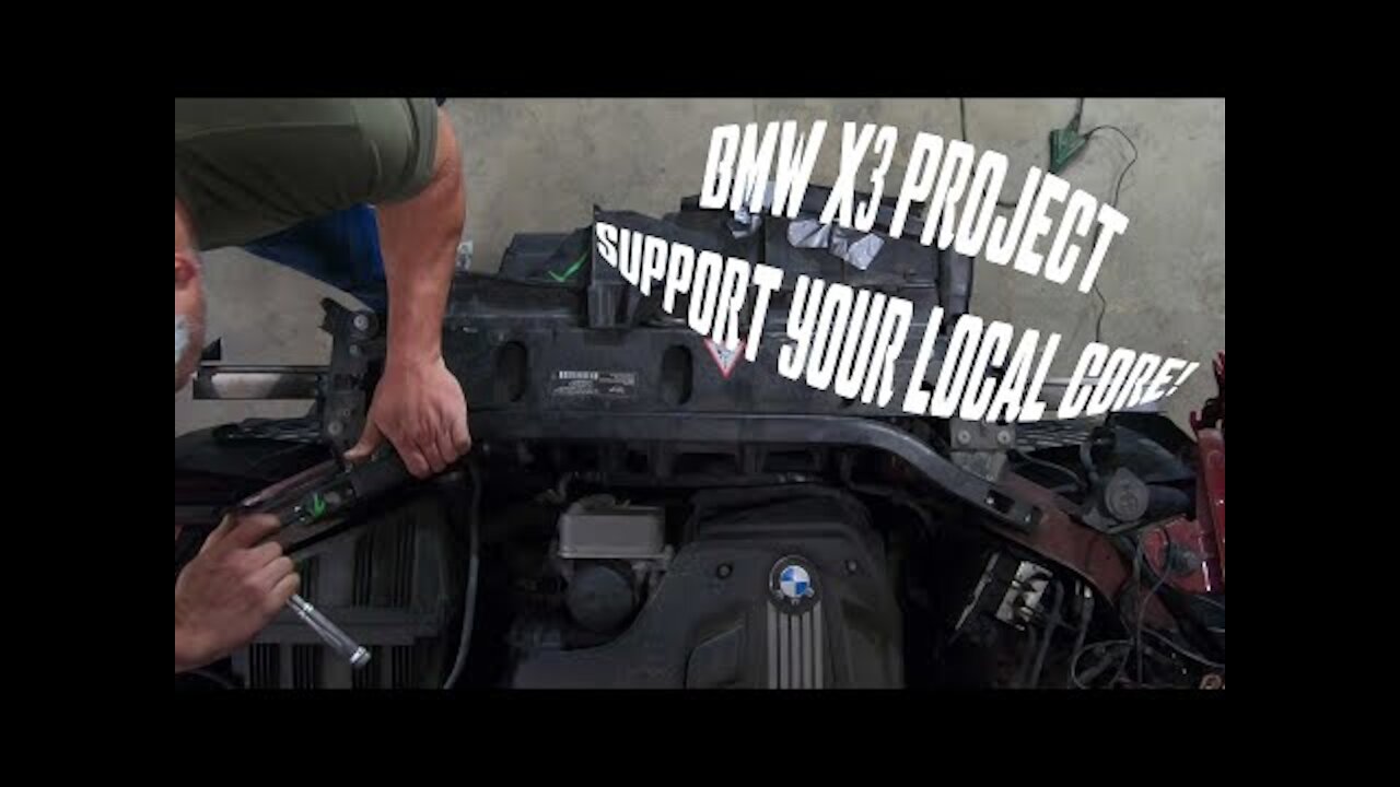 Copart 2012 BMW X3 Rebuild - #3 - Core Support Fix