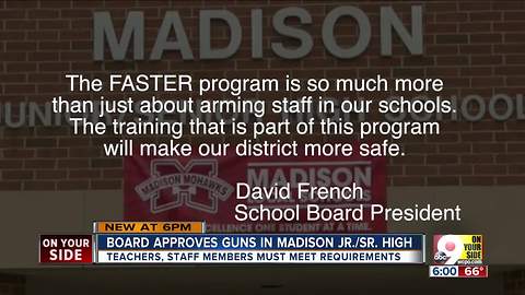 Madison school board OKs teachers carrying guns