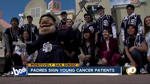 San Diego Padres sign young cancer patients