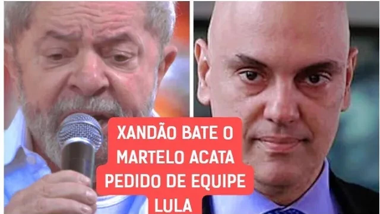 Alexandre de Moraes bate o martelo e a cata pedido de transição de Lula para colocar a casa em ordem