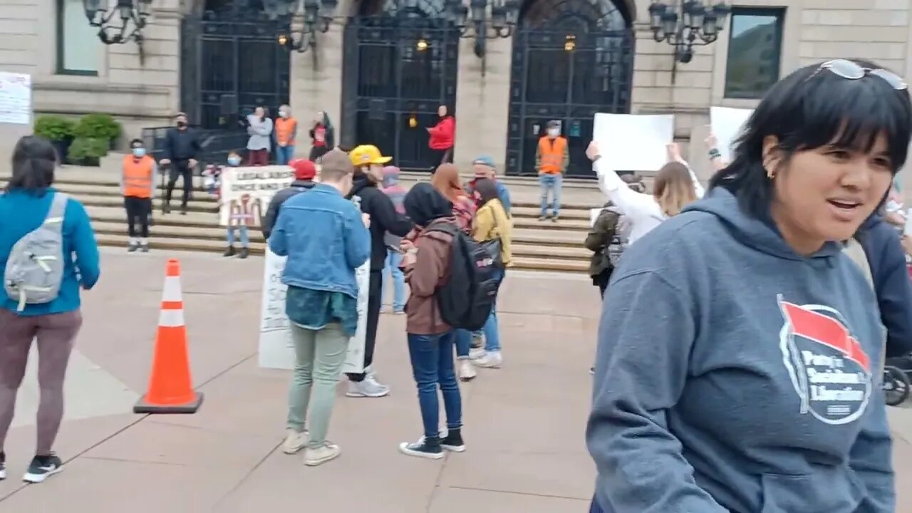 pro-choice rally down at Copley