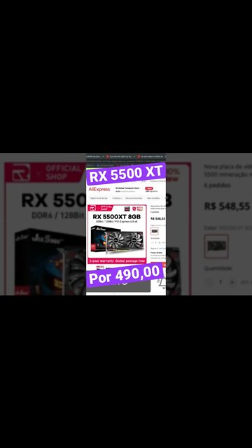 🔥🔥🔥RX 5500XT 8GB POR R$ 490,00 - Link Na descrição