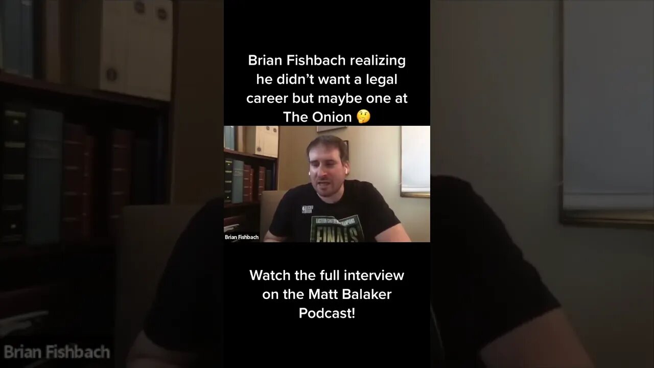 Brian Fishbach on whether he wanted a Legal Career or maybe working at The Onion #shorts