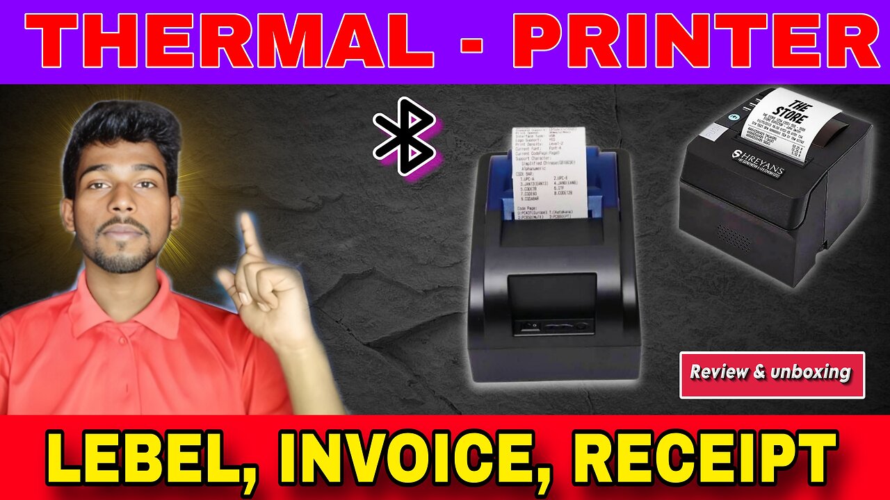 Best Thermal Label Printer 🔥Thermal Label Printer 💥 Bluetooth Thermal Printer For Billing