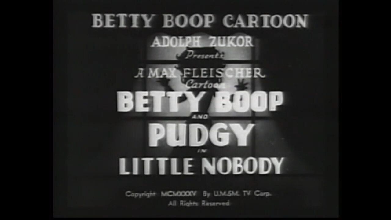 "Little Nobody" (1935 Original Black & White Cartoon)