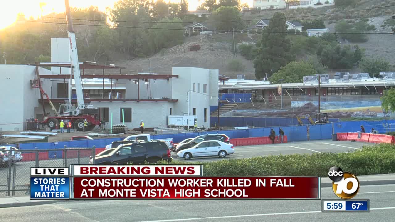 Construction worker dies, another worker injured at Spring Valley high school