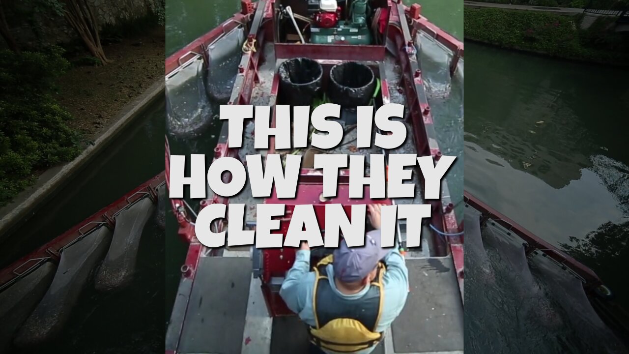 WOW! BOAT CLEANING CANAL WATERS