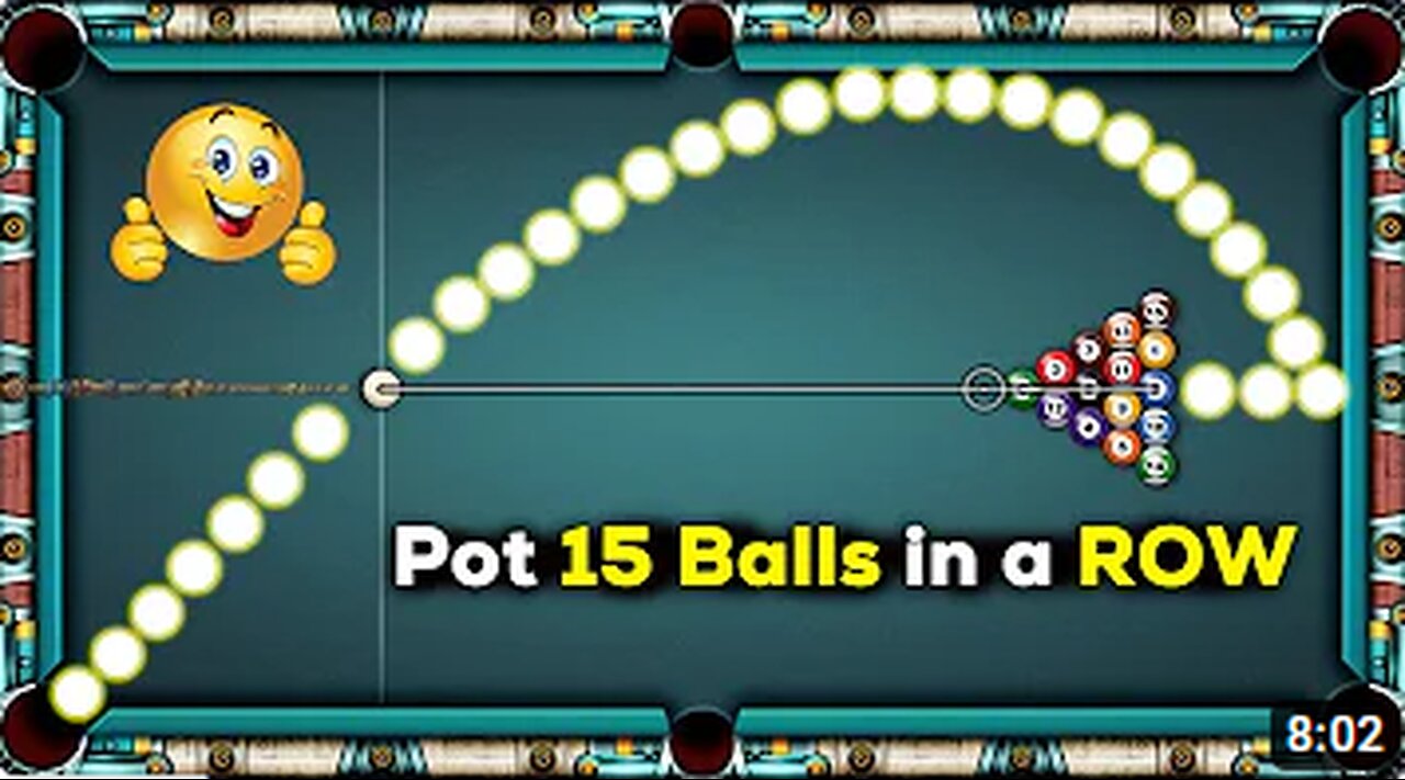 8 Ball Pool - Level 999 Kiss Shot & 15 Balls POTTED in a ROW - Berlin Awesomeness-Rizwan Gaming