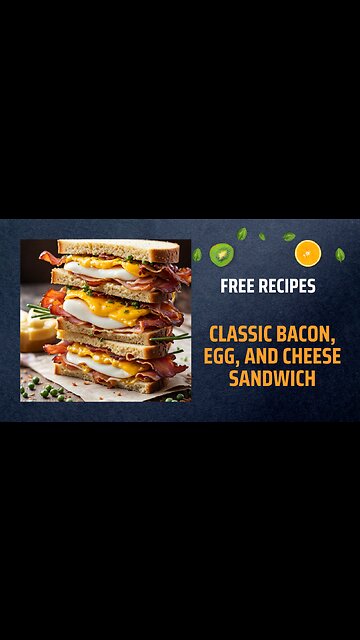 Free Classic Bacon, Egg, and Cheese Sandwich Recipe 🥓🍳🧀