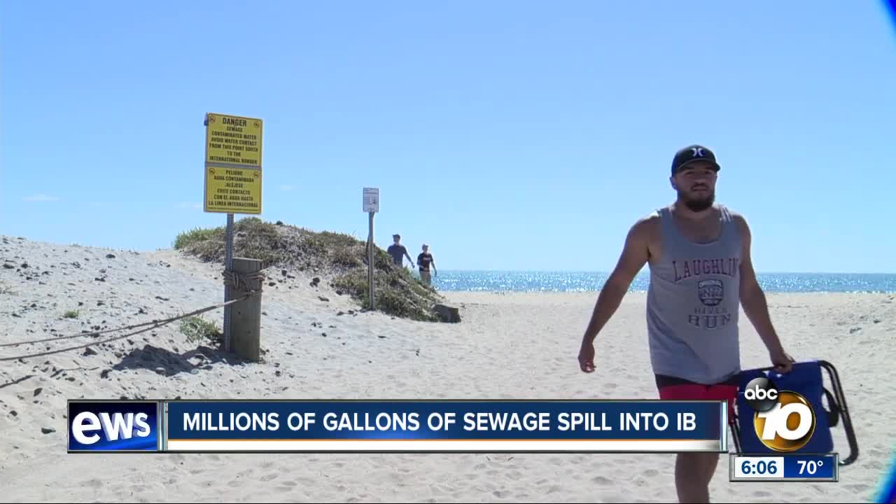 Millions of gallons of sewage spill into Imperial Beach coastline