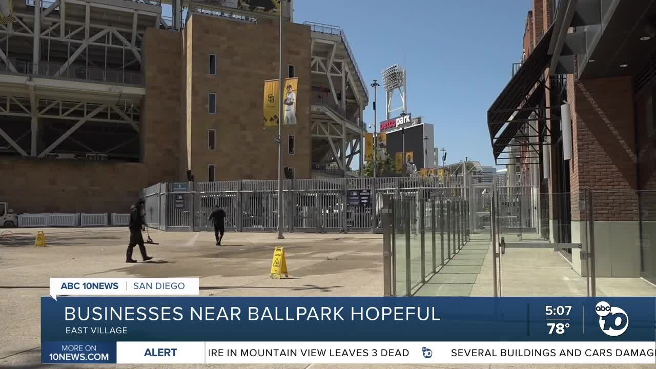 Businesses near ballpark more hopeful