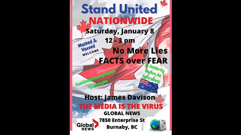 Stand United "The Media Is The Virus" Rally, Global News, Vancouver BC, January 8, 2022