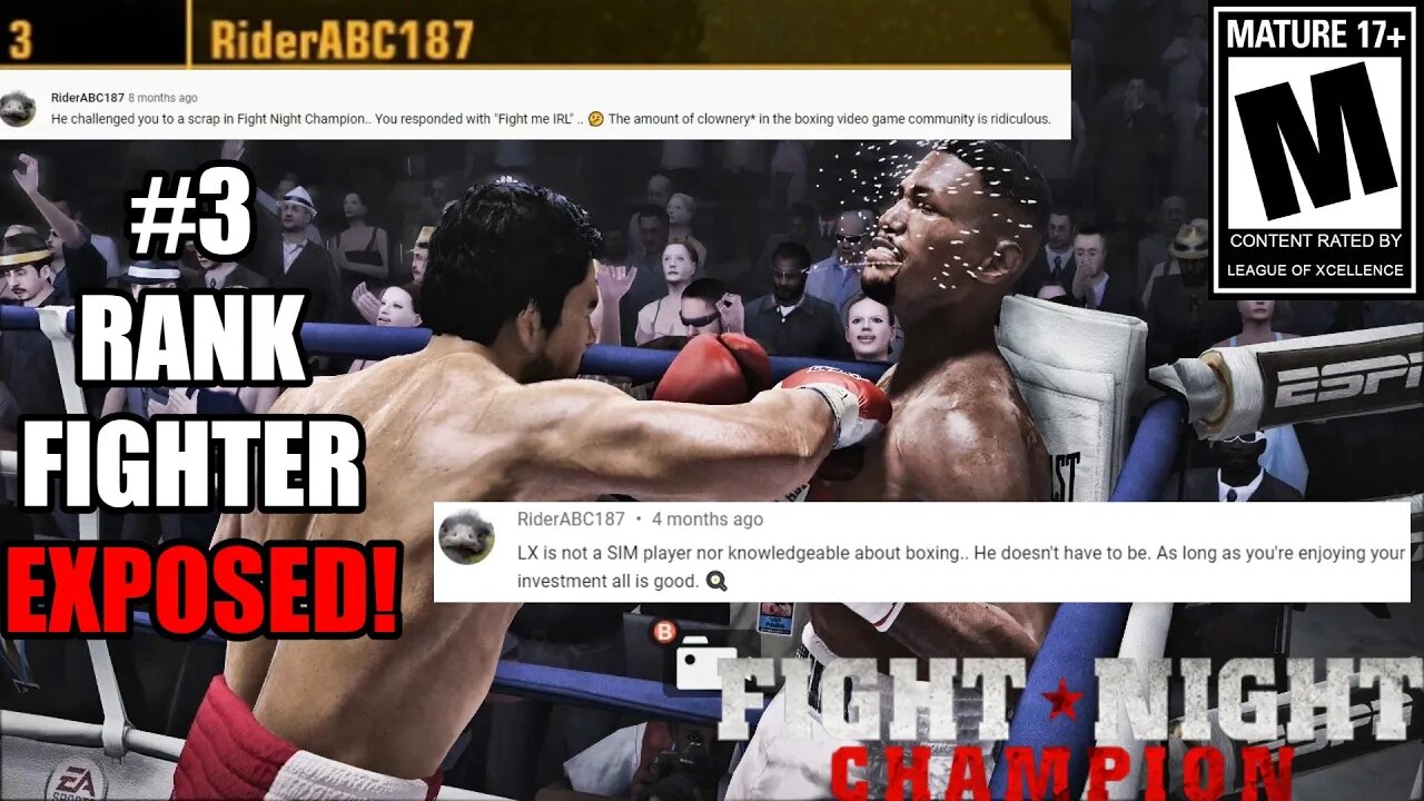 RANK #3 FIGHTER DISRESPECTS THE BOXING GAMING COMMUNITY & PAYS FOR IT!-Fight Night Champion Top 100