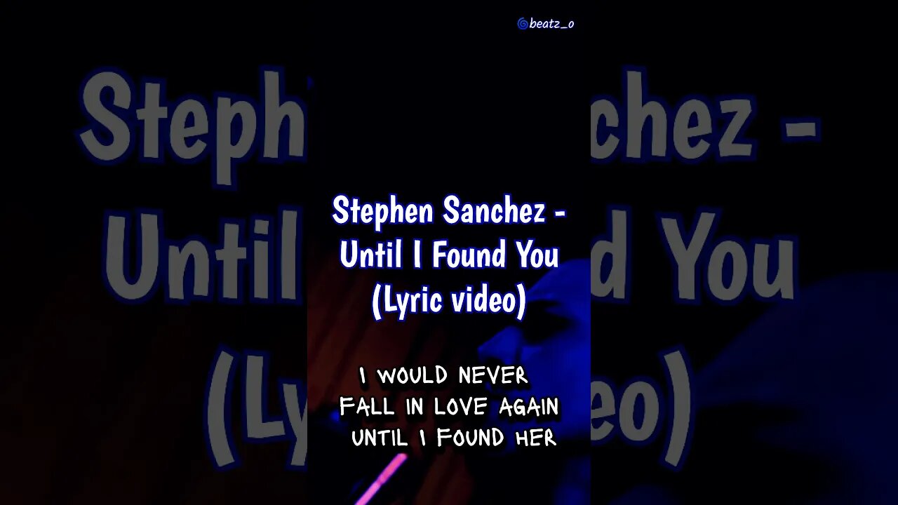 Stephen Sanchez - Until I Found You (Lyrics) #shorts