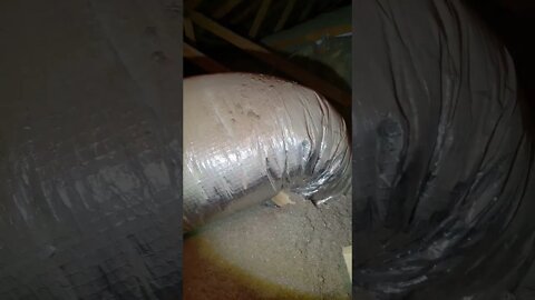 Can you help me understand why these nails are in the flexible duct? This can't be right.