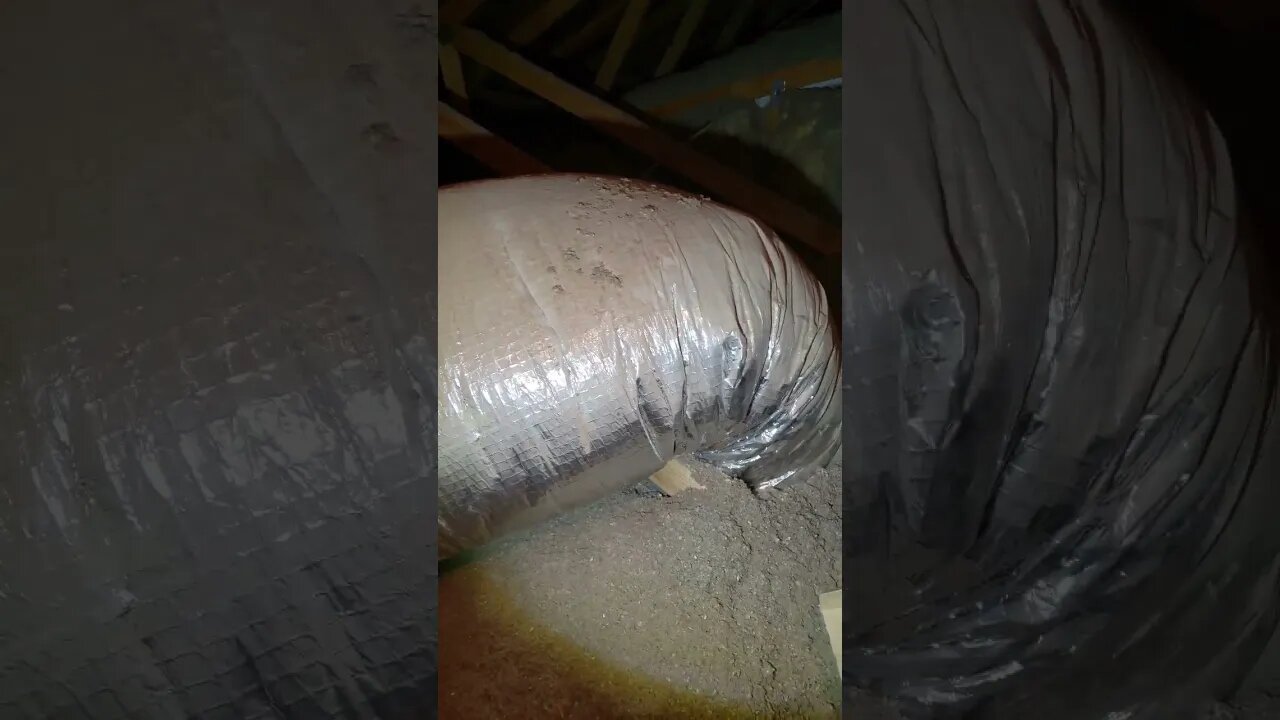 Can you help me understand why these nails are in the flexible duct? This can't be right.