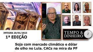 Soja com mercado climático e dólar de olho no Lula. CACs na mira da PF.