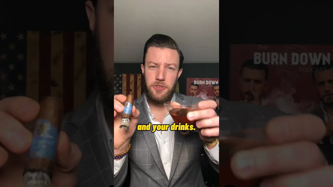 How to pair CIGARS and DRINKS! Whiskey, wine, cocktails, & more! 🥃🍷 #cigar #wine #whiskey #shorts