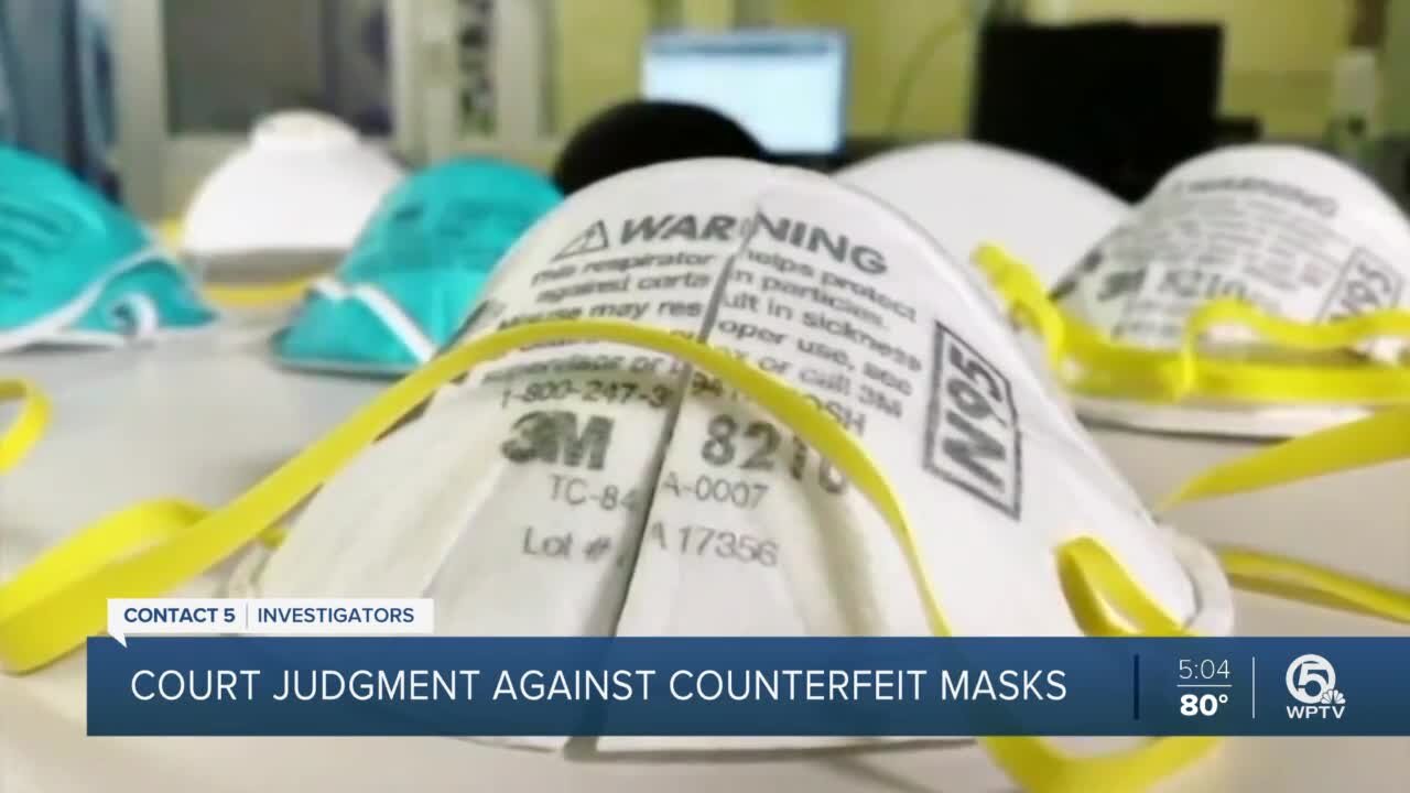 Court judgment issued against Delray Beach company accused by 3M of selling 'counterfeit' N95 masks