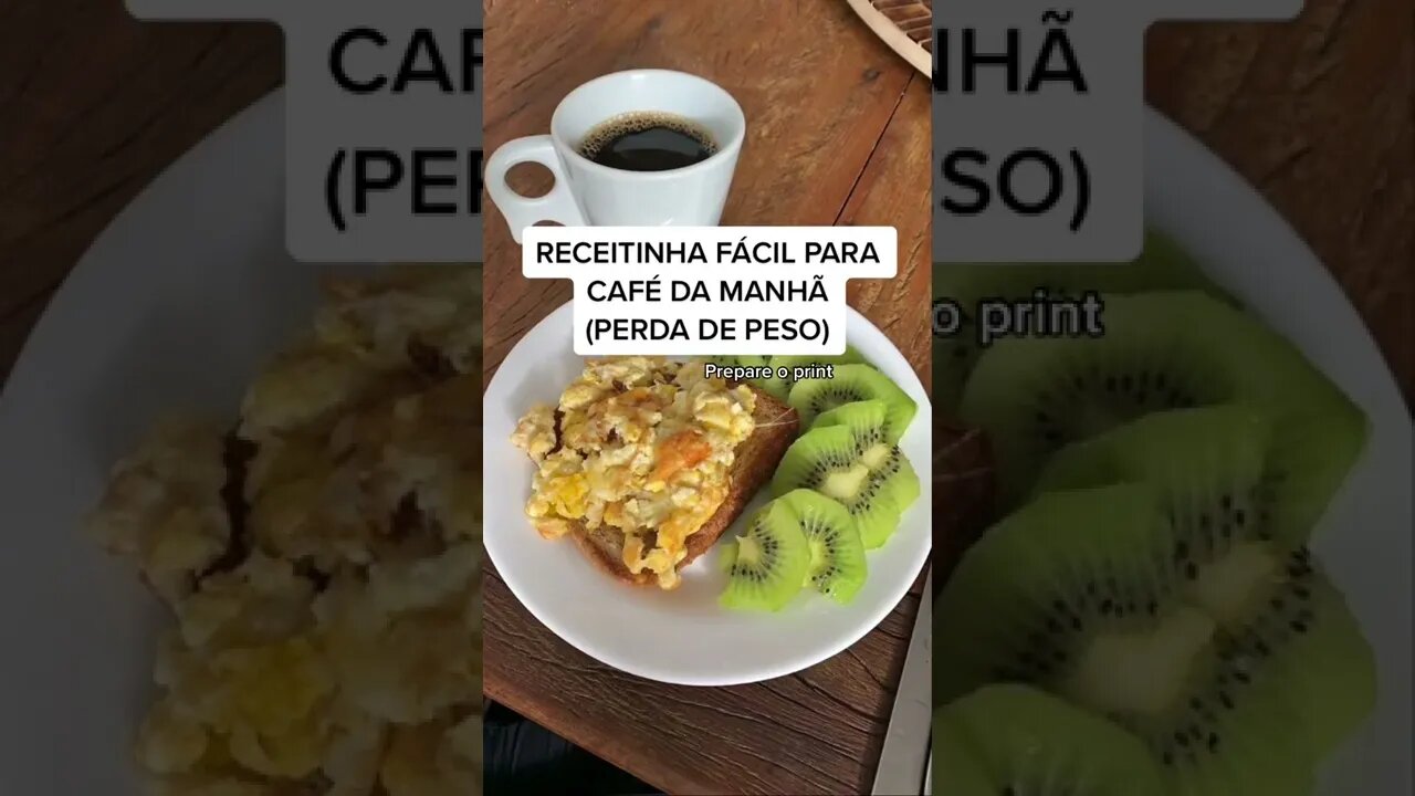 RECEITINHA FÁCIL PARA CAFÉ DA MANHÃ ( PERDA DE PESO ) #Shorts