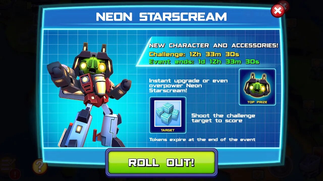 Angry Birds Transformers - Neon Starscream Event - Day 5 - Mission 2