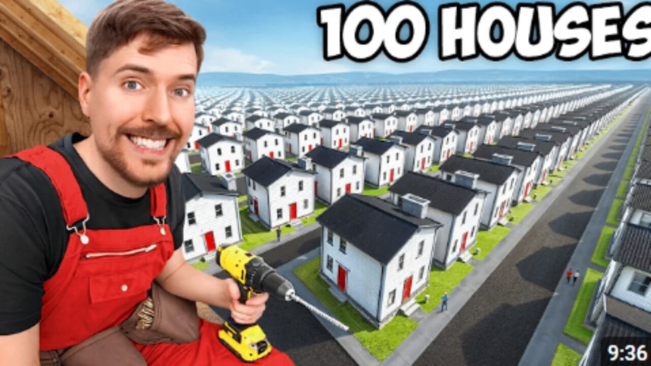 I Build And Donate 100 Houses!