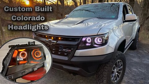 Colorado ZR2 Custom Headlight Build - Dual Projectors, HIDs, LEDs, Switchback Halos & More