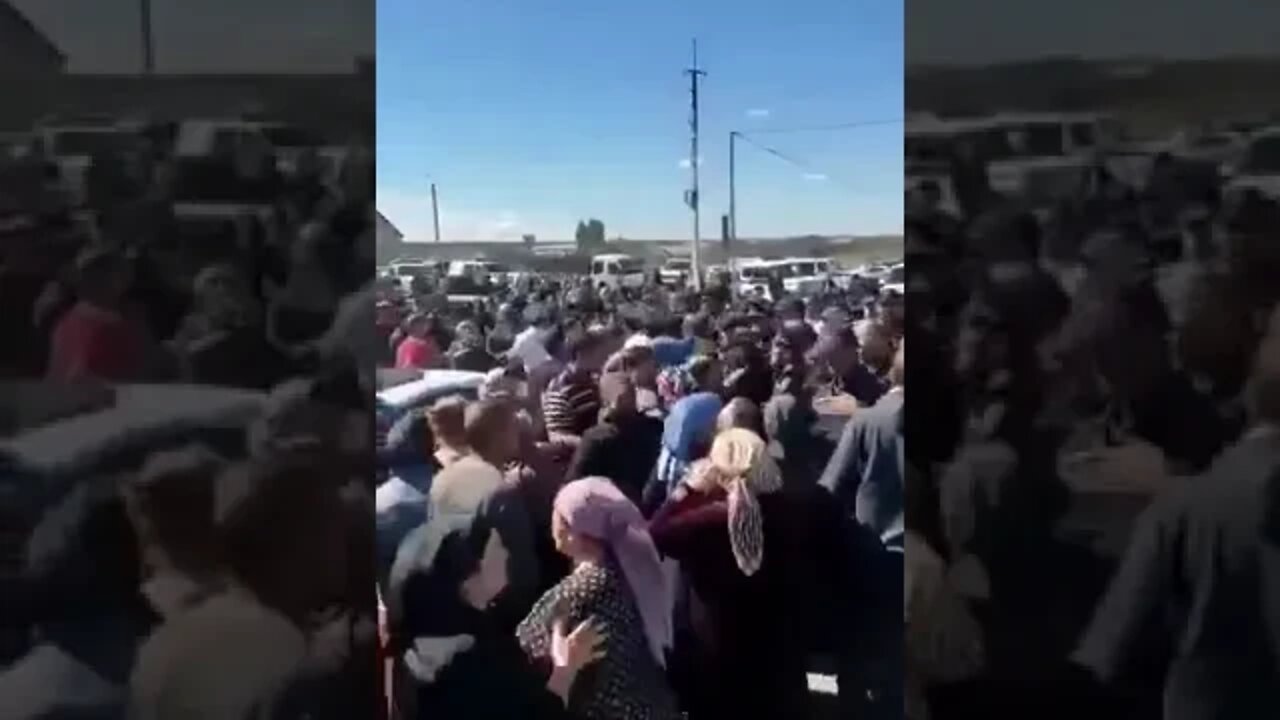 Russia Ukraine War: Crowd protests in Dagestan #shorts