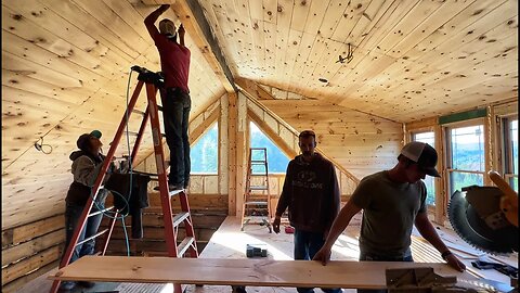 #98 Stairs & Walls: Progress on our LOG HOME!