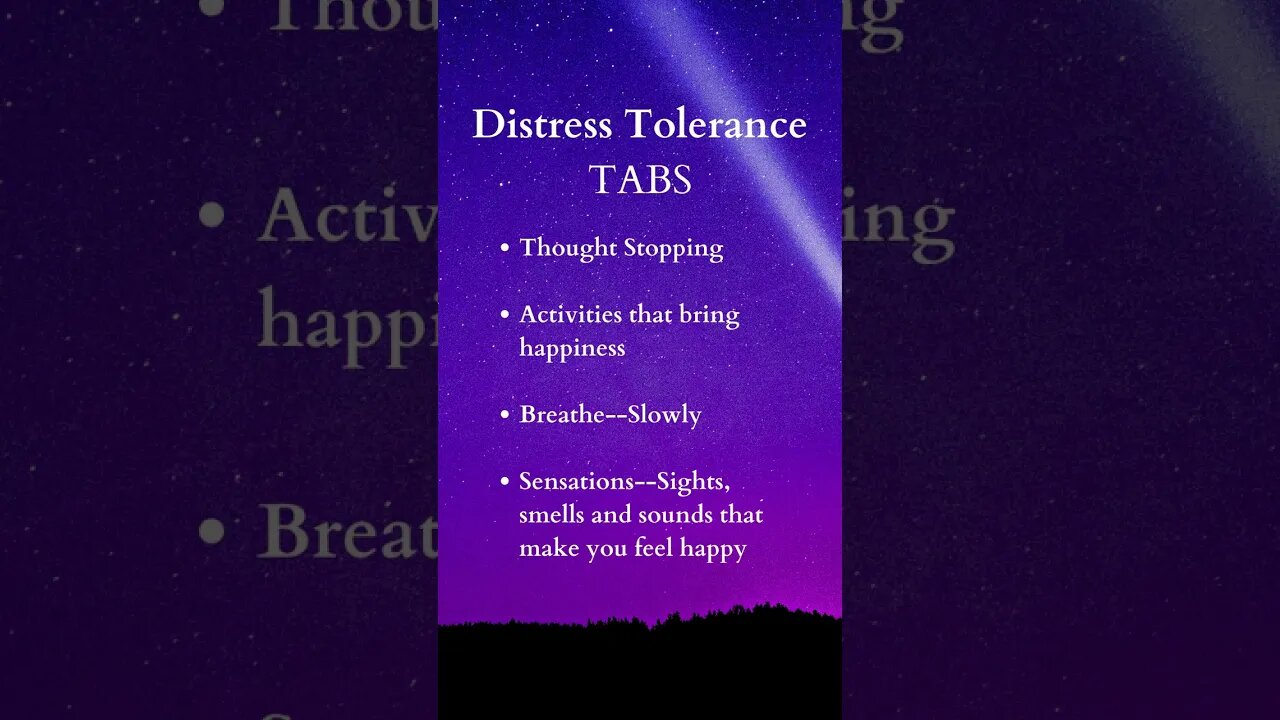 Distress Tolerance