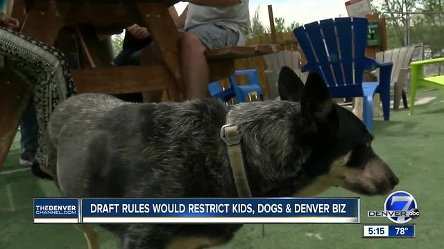 Draft rules would restrict kids, dogs and Denver businesses