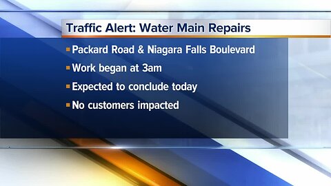 Water main break repairs impact traffic in Niagara Falls