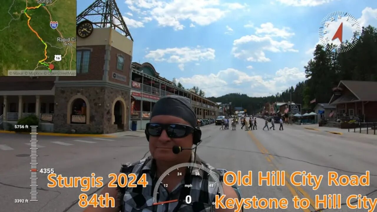 Sturgis 2024 Old Hill City Road to Hill City from Keystone Motorcycle Ride