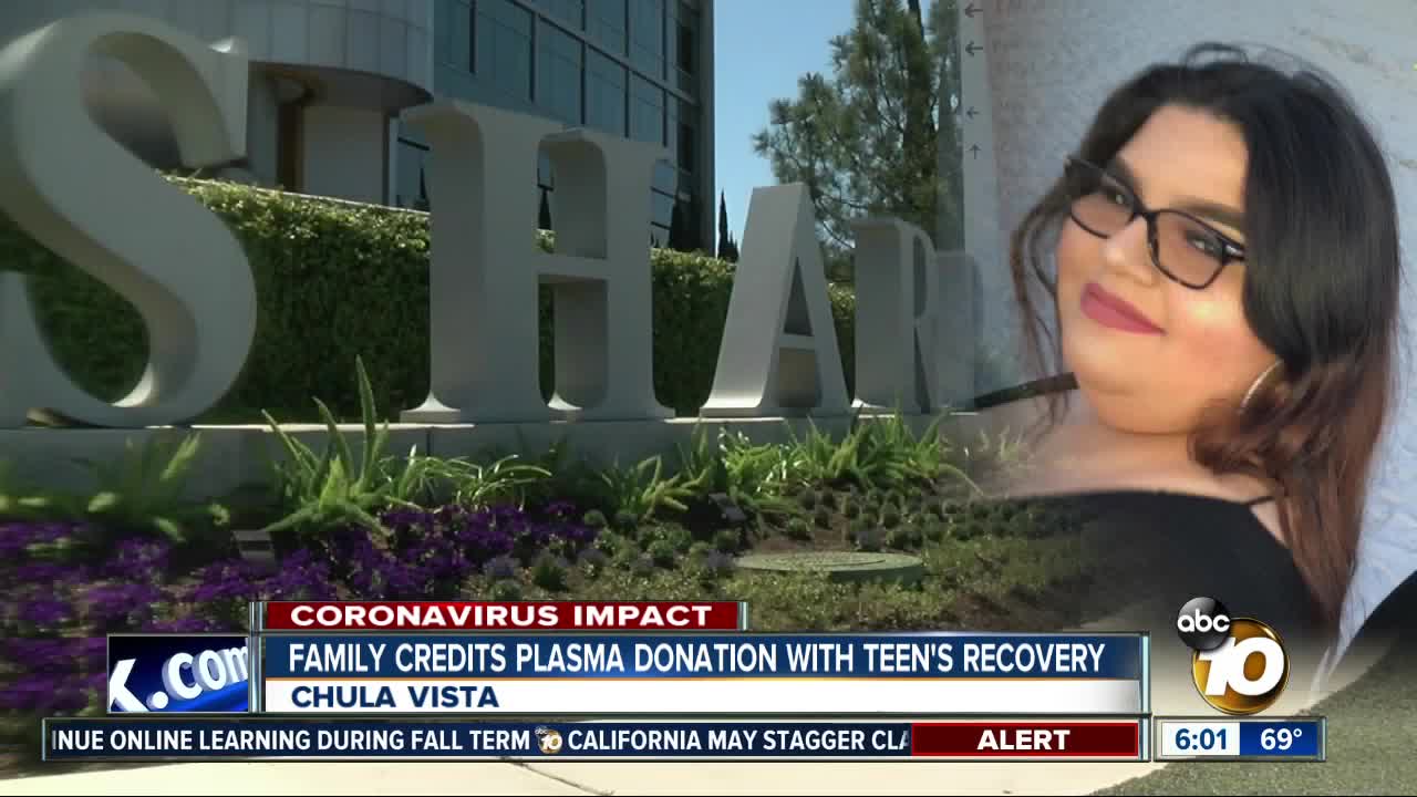 Family credits teen's COVID-19 recovery to plasma donation