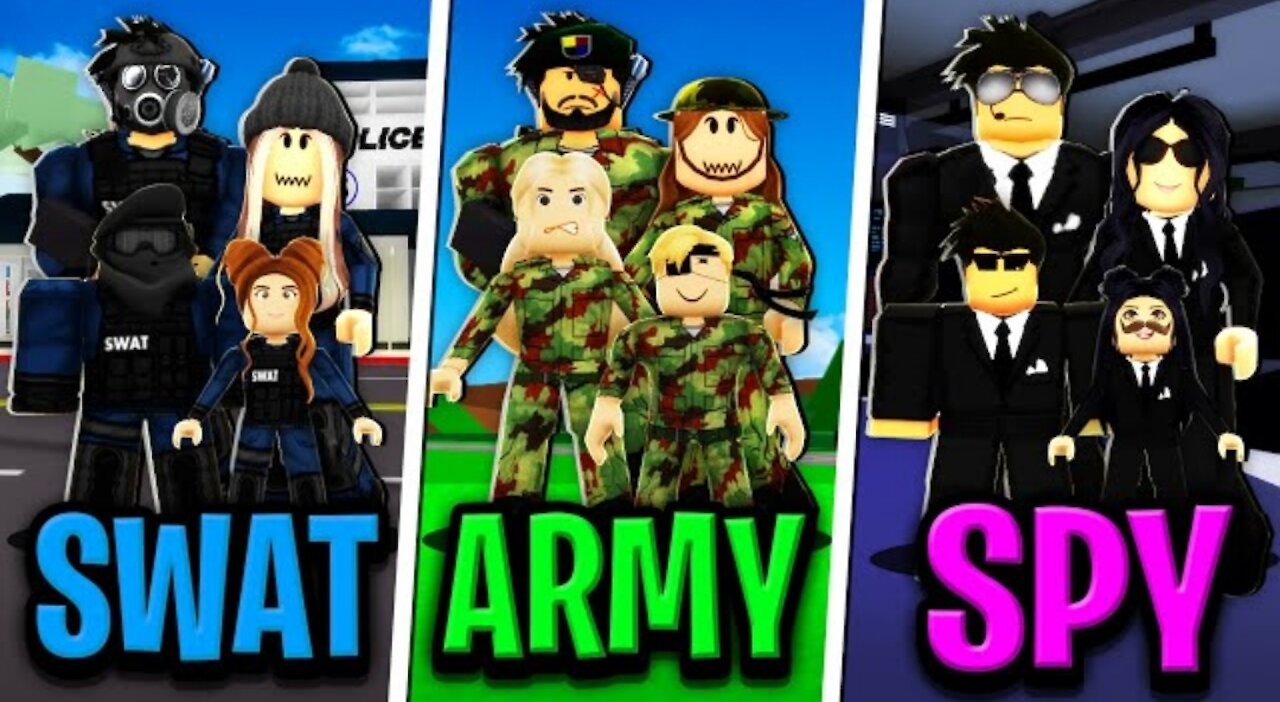 SWAT FAMILY vs ARMY FAMILY vs SPY FAMILY in Roblax BROOKHAVEN RPac!!