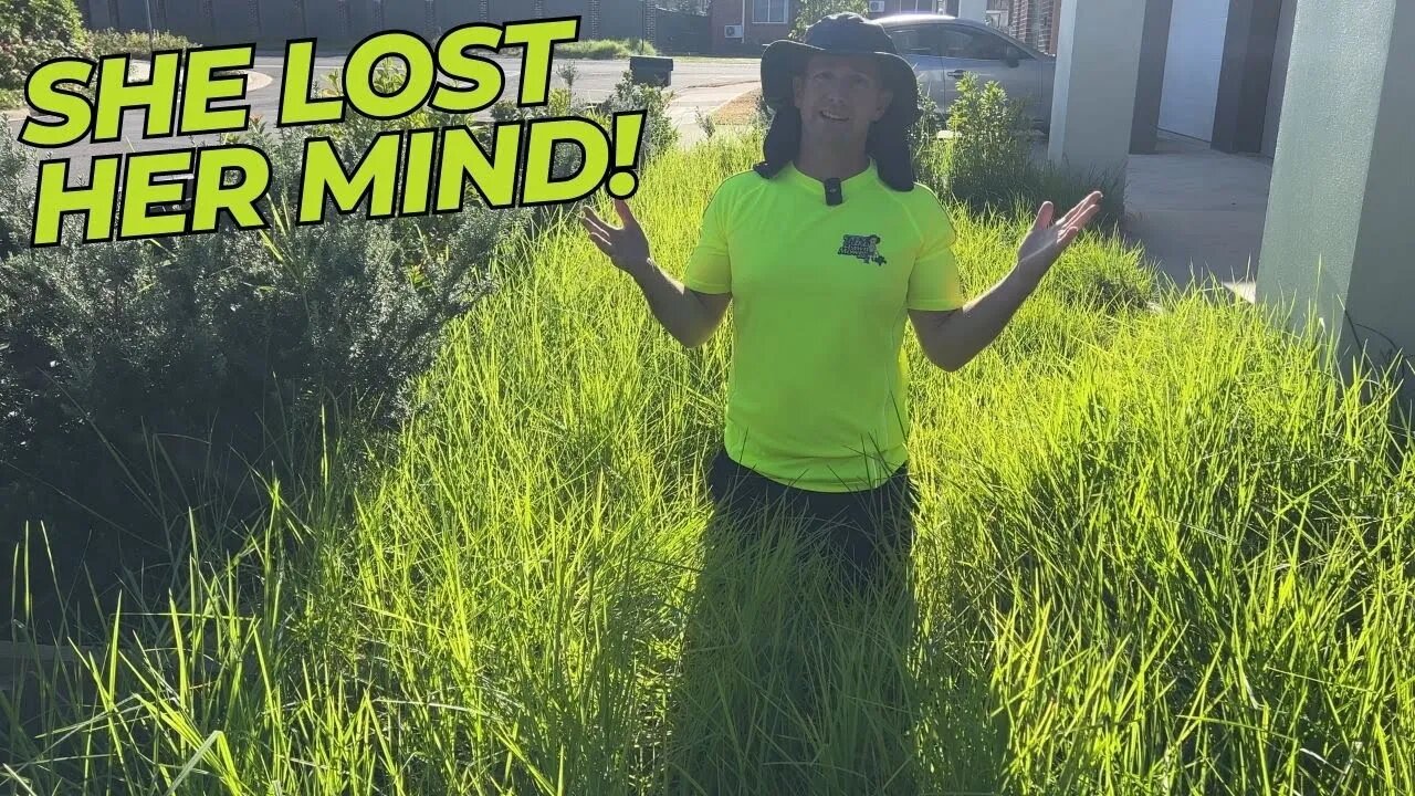 She lost her mind when I knocked on her door! Awesome reaction! Free Mow Fridays