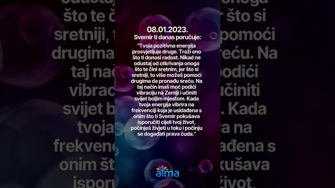 Poruka Svemira 08.01.2023. 💙