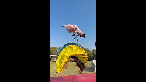 Hoshiyar Singh height reels viralvideo_reelsfy_couplegoals_acrobatics gymnast_action stunt