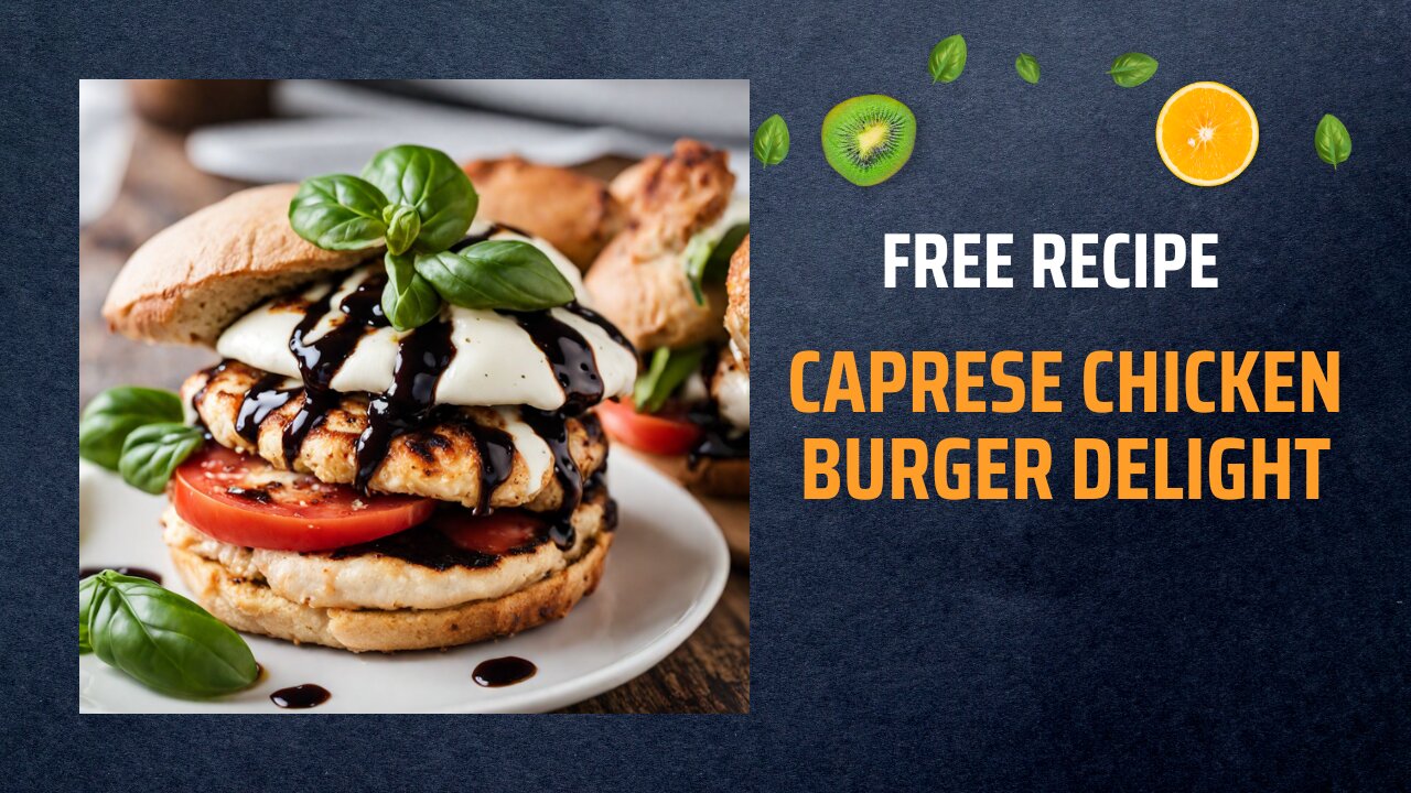 Free Caprese Chicken Burger Delight Recipe 🍅🧀🍔